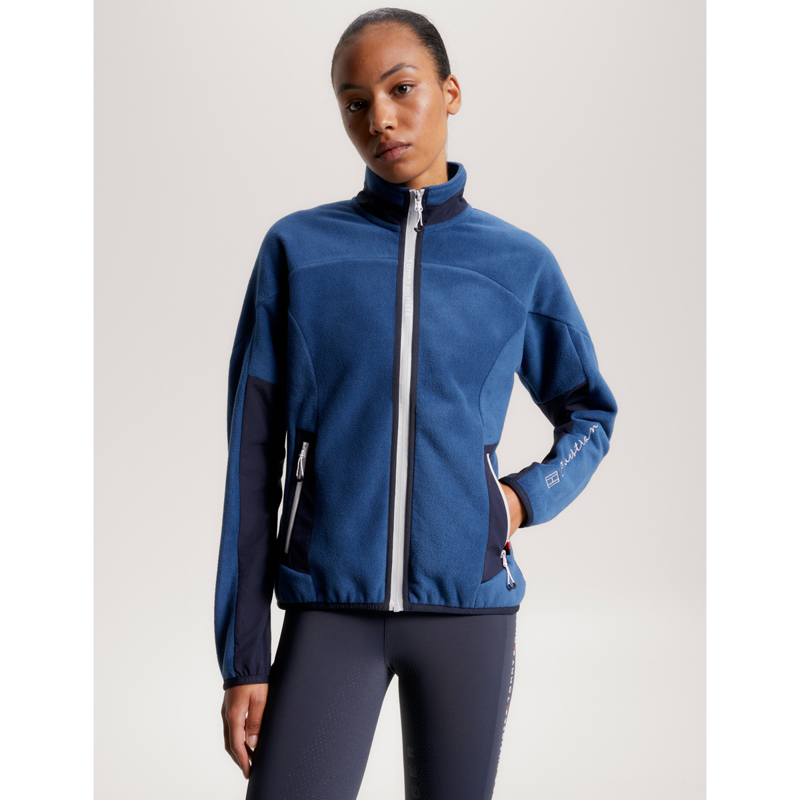 Tommy Hilfiger Women's Thermo Zip Fleece Jacket - Indigo Blue-2